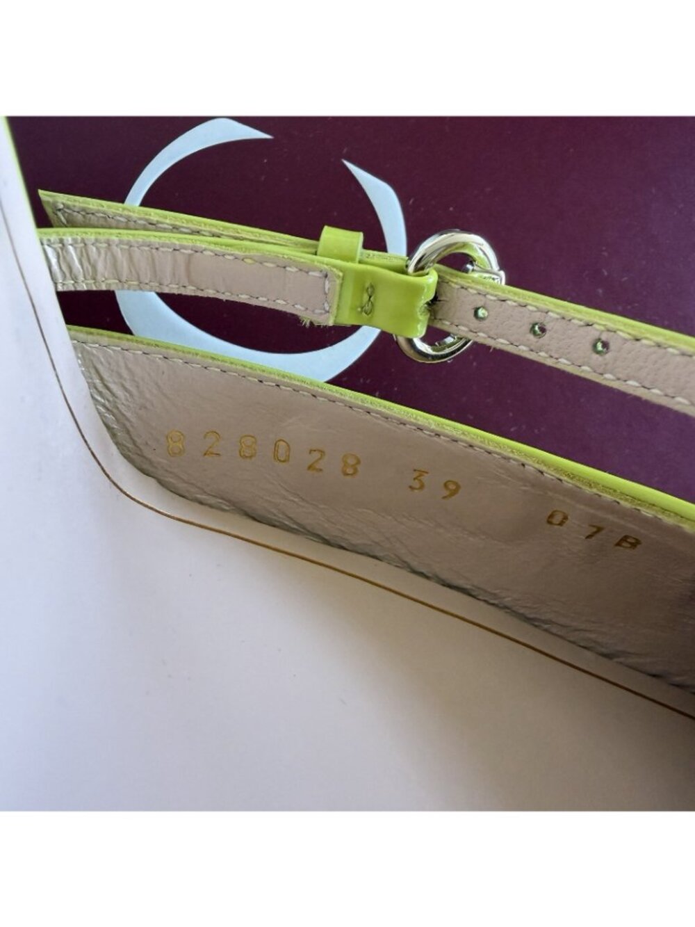 Gucci Lime Green Patent Leather Mary Jane Wedge Heels - Picture 6 of 11
